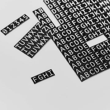 metal price tags with magnetic symbols in white, easy-to-change price tags from NOKU