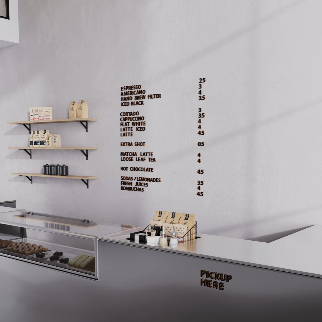 Menu Set of Adhesive Wooden Letters