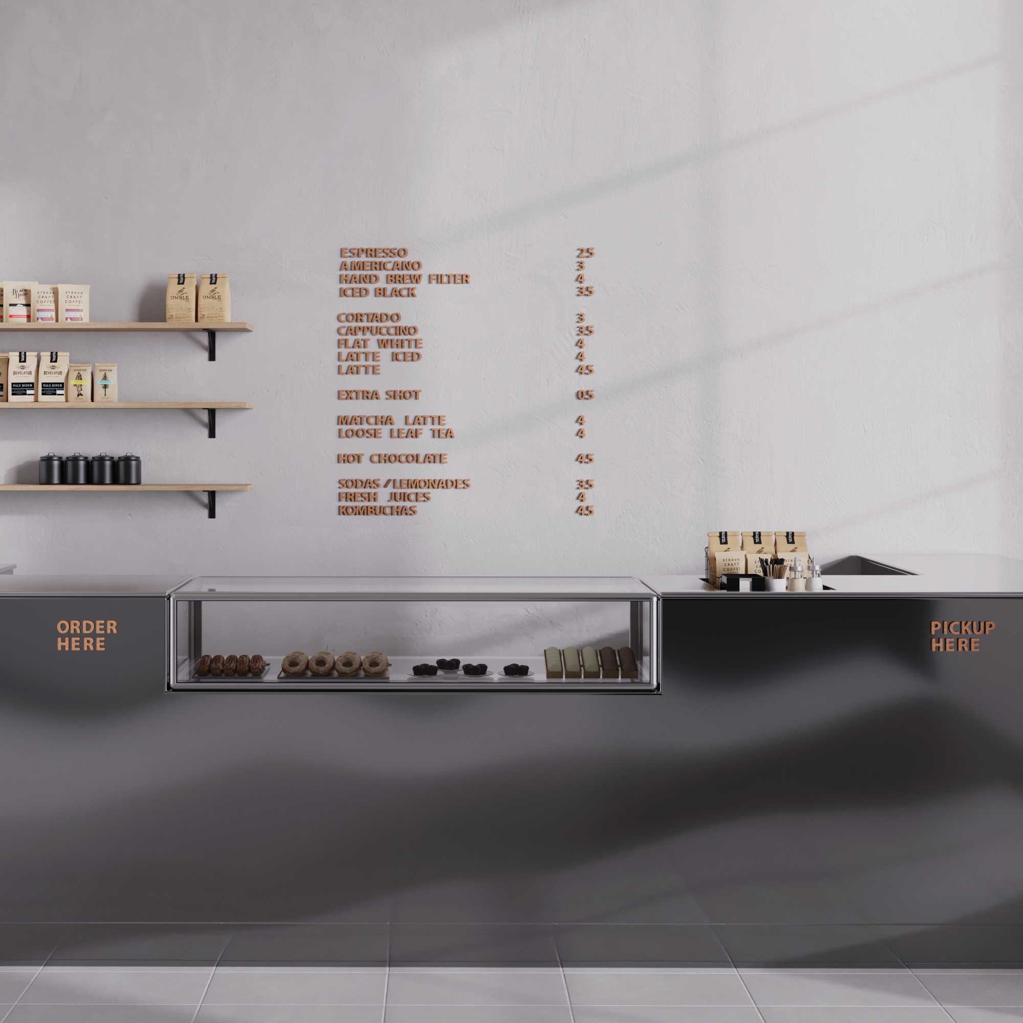 Menu Set of Adhesive Wooden Letters