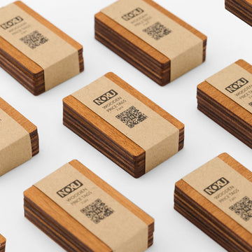 Set of 12 or 24 wooden mini price holders package overview 