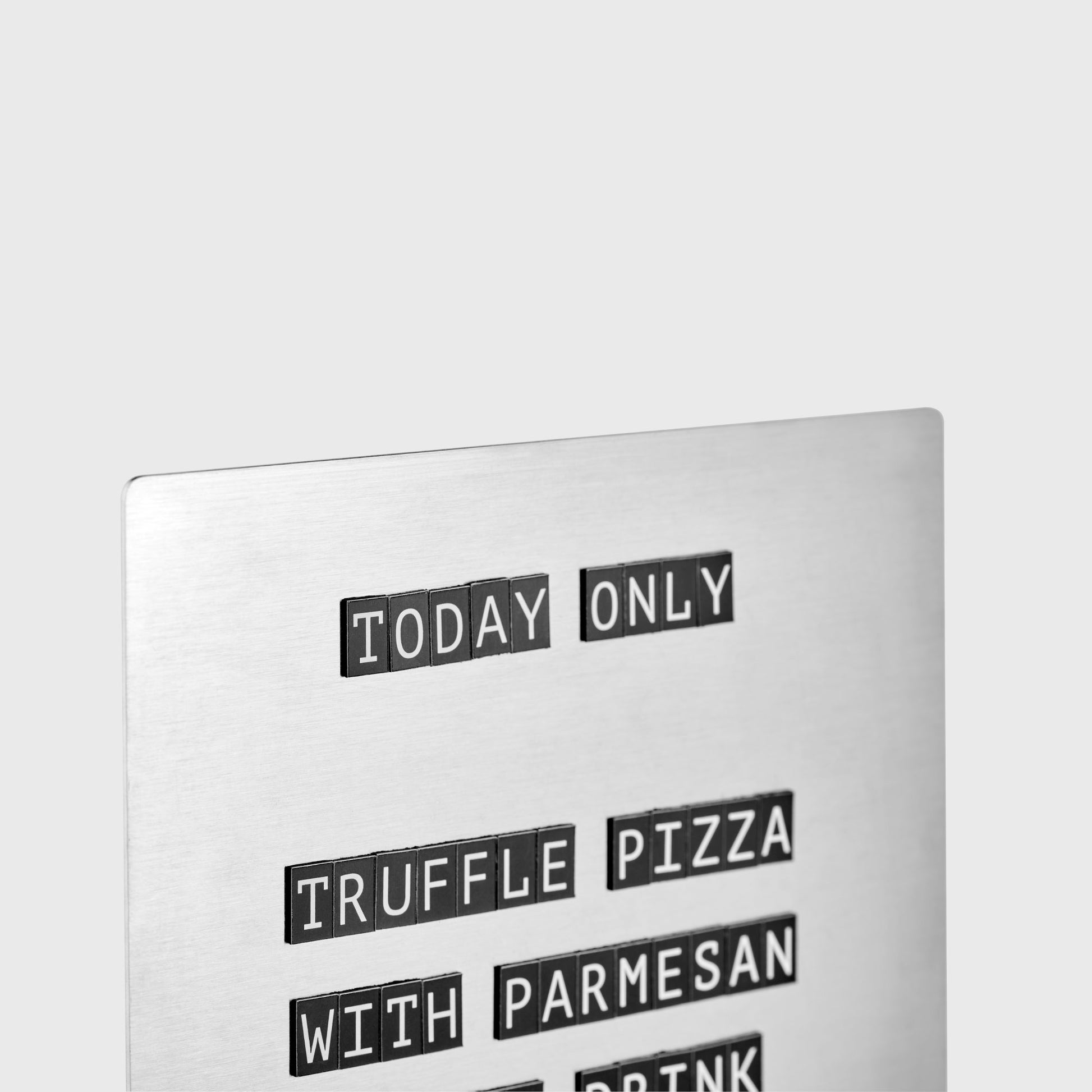 Customizable Stainless steel magnetic table menu for cafes and restaurants.