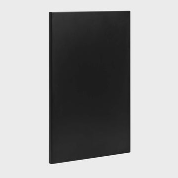 Black metal board with powder matte coating