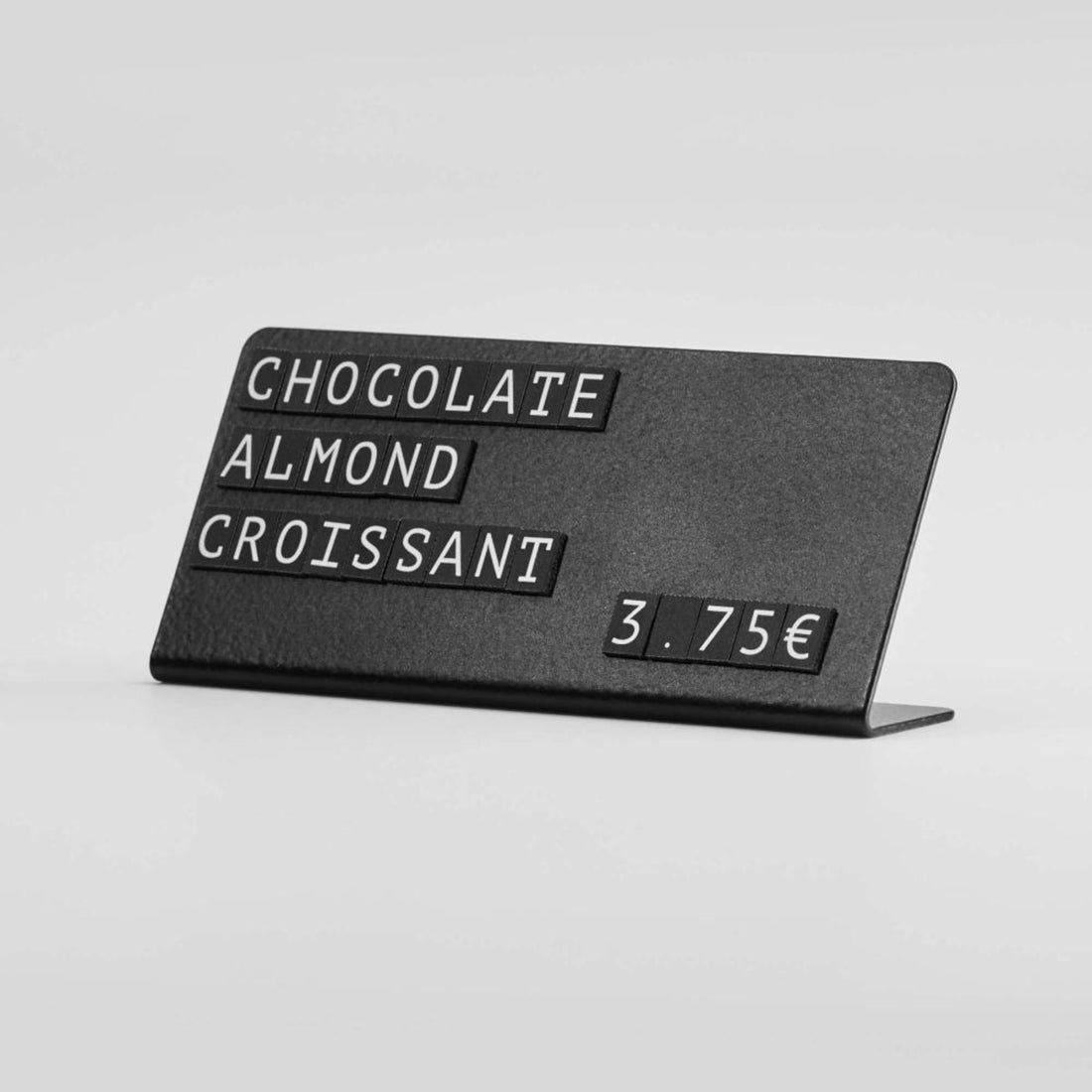 metal price tags with magnetic symbols in white, easy-to-change price tags from NOKU