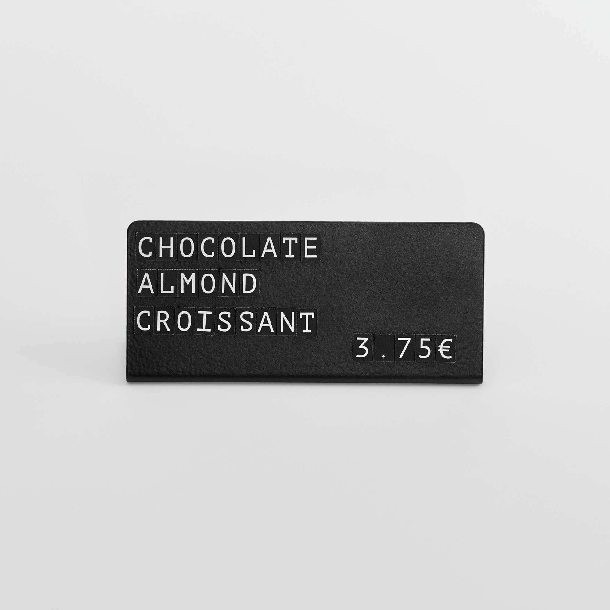 metal price tags with magnetic symbols in white, easy-to-change price tags from NOKU