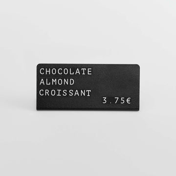 metal price tags with magnetic symbols in white, easy-to-change price tags from NOKU