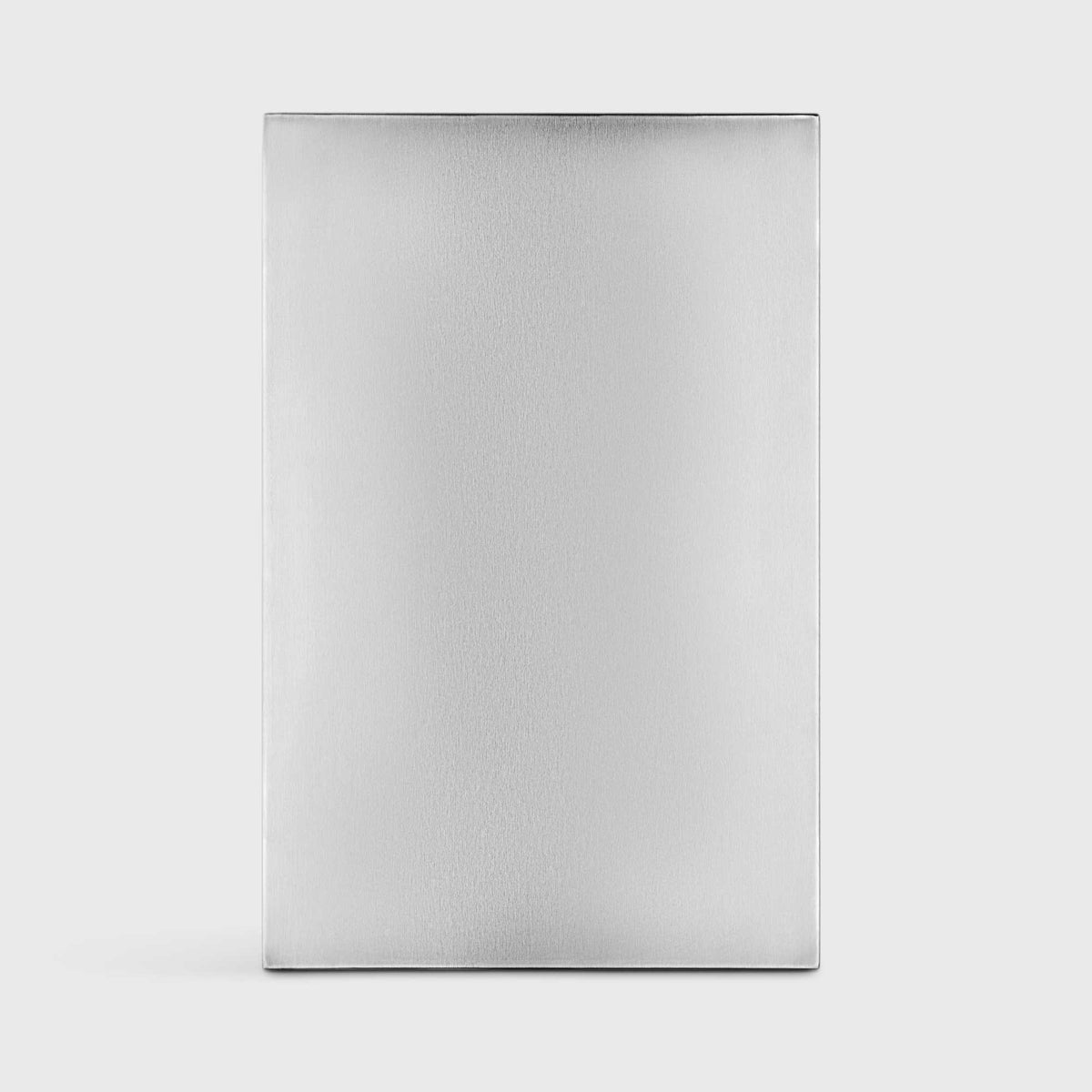 Blank stainless steel menu board ready for custom menu text