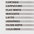 Magnetic menu board with brushed stainless steel strips with black wood  magnetic letters