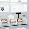 Mini price holders on a white background showing tabletop sign display 