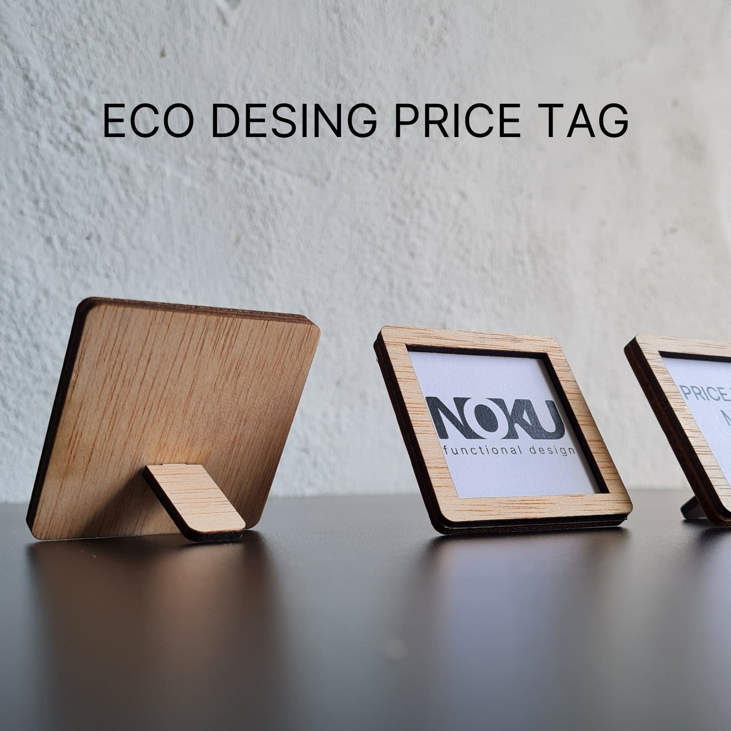 Set of Wooden Price Tags Square®